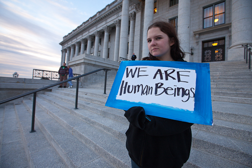  : Protesting Salt Lake City : Sallie Dean Shatz