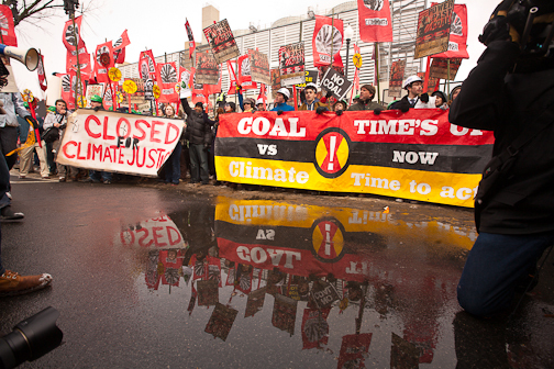 Power Shift 2009, Washington DC. Students from across the country assemble to march on and protest outside the coal fired power plant that supplied Capitol Hill with power. Activists were led by writer Wendell Berry, NASA scientist Jim Hansen, Terry Tempest Williams, writer/activist Bill McKibbben, actress Daryl Hannah and others in an act of civil disobedience, the 1st large scale action. : Tim DeChristopher : Sallie Dean Shatz