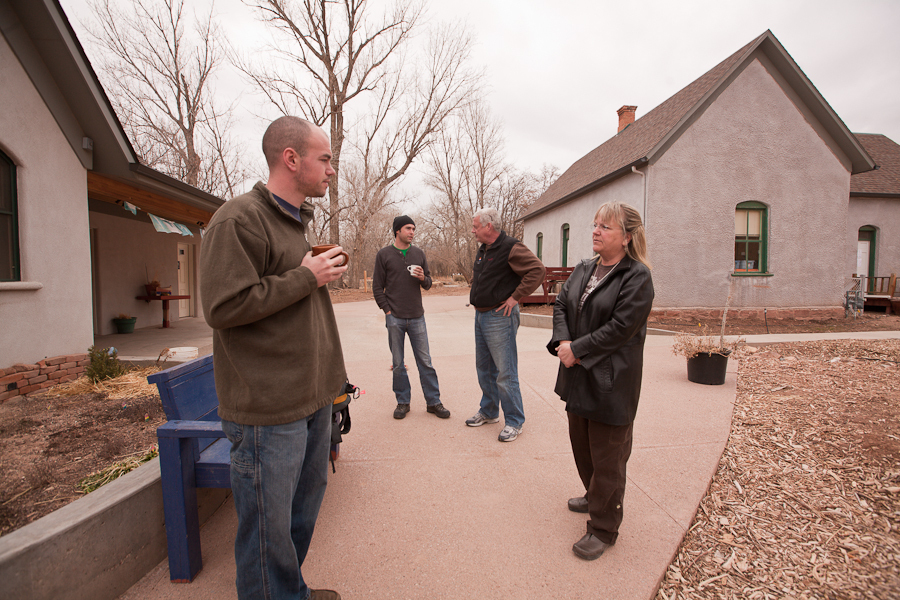 Tim DeChristopher talking with a supporters in Moab, Utah. : Tim DeChristopher : Sallie Dean Shatz