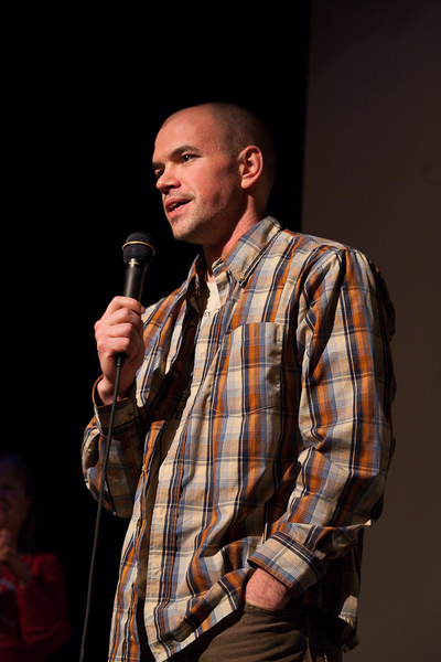 Tim DeChristopher speaking at an event in Moab, Utah about his act of civil disobedience on December 19th, 2008 at the BLM oil and gas lease auction. He was greeted with a standing ovation. : Tim DeChristopher : Sallie Dean Shatz